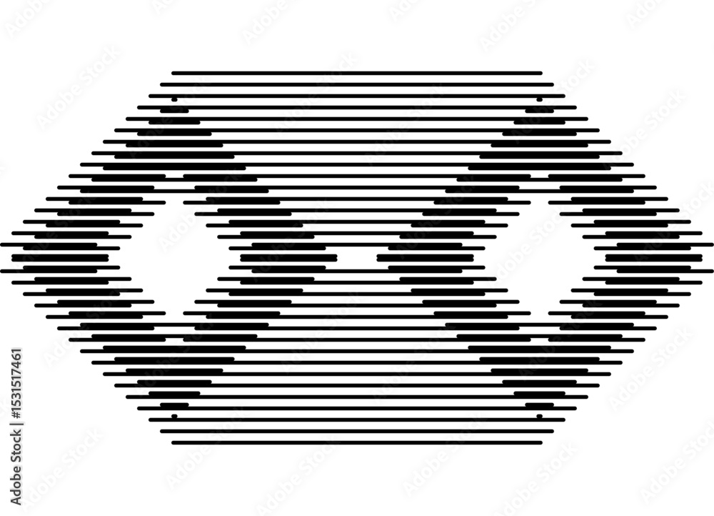 Poster horizontal vector pattern of thin black lines on white background, modern design element. striped ve
