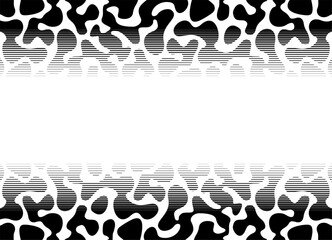 Abstract vector pattern on the skin of an animal, reptile, fish. Striped vector background of thin lines for covers, posters. packaging. Camouflage. Predator. Frame with place for text