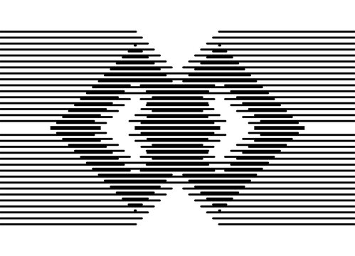 Horizontal vector pattern of thin black lines on white background, Modern design element. Striped vector background. Geometric shapes
