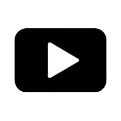 play &iacute;cone de reprodu&ccedil;&atilde;o silhueta preta vetor

