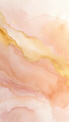 Fototapeta premium abstract watercolor in soft peach and radiant gold