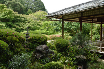 詩仙堂　詩仙の間から見る庭園(京都市左京区)