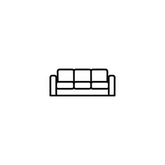 Three Seater Sofa Line Art Icon