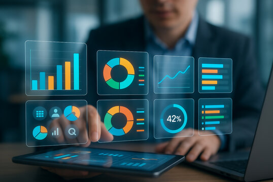Interactive Data Analytics Dashboard on Tablet