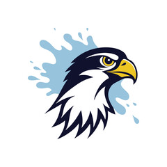 Obraz premium falcon head emerging from paint splash vector