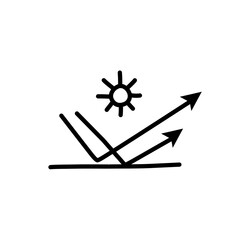 sunlight reflection arrow icon