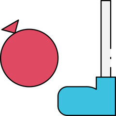 Hockey single icon vector illustration