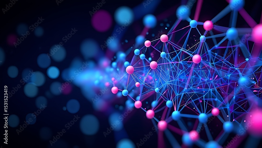 Poster abstract network connections exploring the interconnectedness of digital worlds