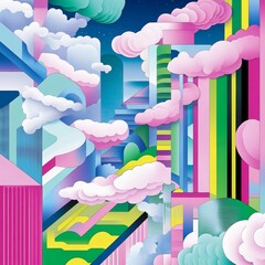 Bubble collisions in a pop-art style provide a humorous template for balloon comics book page backgrounds, available as stock