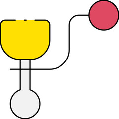 Ball tin the glass single icon vector illustration