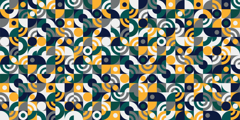 Set of 2 different abstract Bauhaus elements, modern geometric shapes in a minimalist style on a white background - Vector illustration