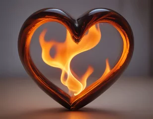 Burning Heart: Passion and Intensity   Heart of Fire: A Fiery Embrace   Flame Within: The Heart's Burning Desire   Passionate Heart: Consumed by Flame   Inner Fire: A Heart Ablaze © Oleksii_Zahoruiko