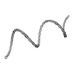 Zigzag shaped metal chain with twist
