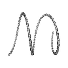 Double wave steel chain in looped shape