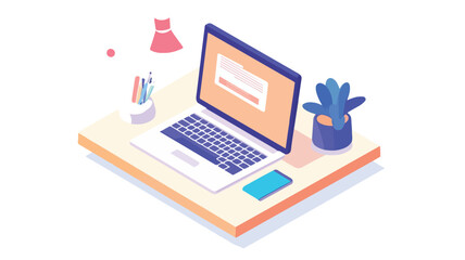 Modern Laptop Icon Vector Illustration for Technology Websites and Applications