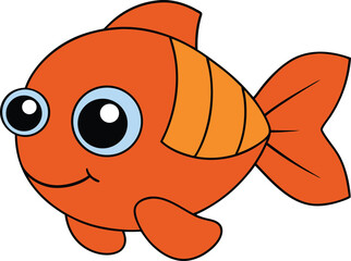 snorkel ned   cartoon fish on white background   f.eps