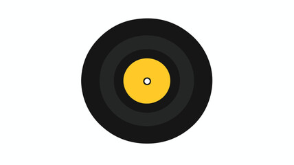 Vinyl Record Icon Vector Illustration for Music Enthusiasts and Retro Designs