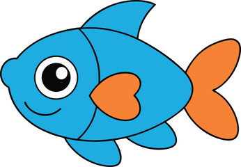 tango tetra   cartoon fish on white background   f.eps