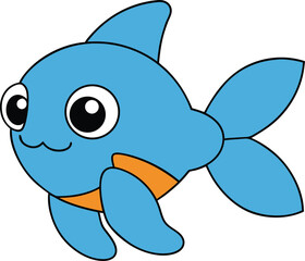 twinkle trout   cartoon fish on white background  .eps