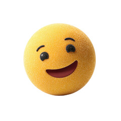 Fototapeta premium Happy yellow emoji die cut no bg png for happiness decoration purpose.