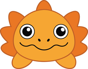 twitchy toadfish   cartoon fish on white backgroun.eps