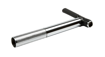 Empowering your ride with a shiny chrome bicycle pump a symbol of freedom and adventure on the on transparent background