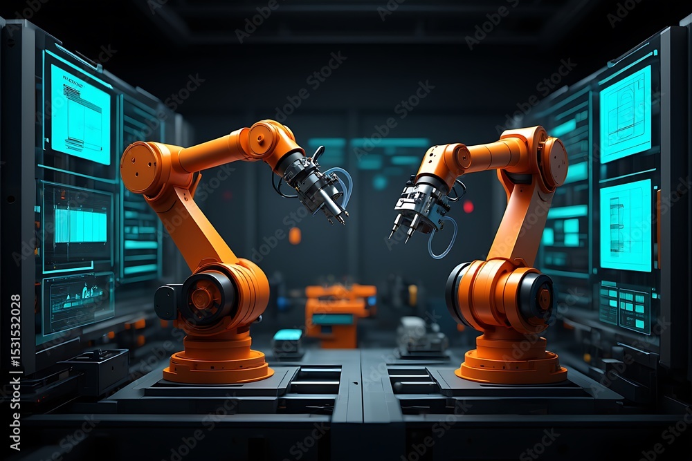 Poster advanced robotic automation precision engineering and industrial innovation