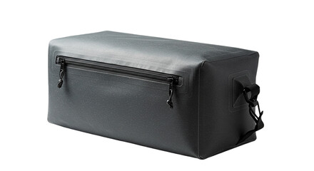 A sleek modern waterproof bag promising adventure and protection of your gear against a dark on transparent background