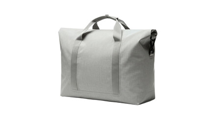 A stylish gray canvas tote bag a versatile companion for your daily adventures or weekend on transparent background