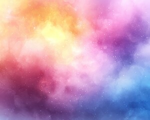 A dreamy, abstract nebula with swirling pastel colors and subtle sparkle.  The hues blend seamlessly, creating a soft, ethereal atmosphere