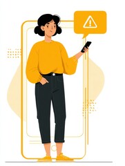 User Clicks Suspicious Link in SMS Chat Bubble While Standing in a Modern Digital Environment