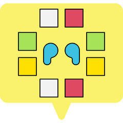 Fototapeta premium Box game single icon vector illustration