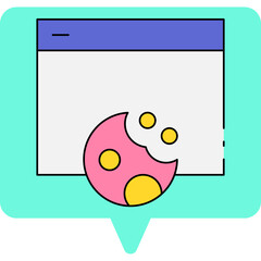 Cookies single icon vector illustration