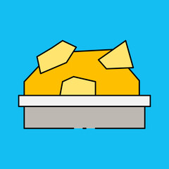 Gold single icon vector illustration