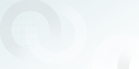 Simple modern white abstract background. Modern circle lines pattern. Futuristic concept. Minimal geometric design art.