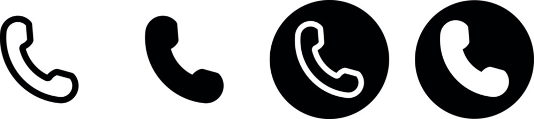 Phone icon outline and solid icon.