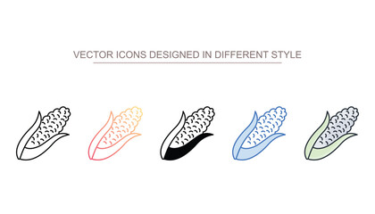 Corn icon design with white background stock illustration