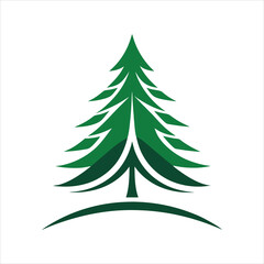 Clean Pine Tree Logo Vector Illustration