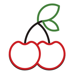 Fresh Cherry Design Icon
