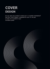Minimal Abstract Cover Design with Gray Circular Lines – Modern Vector Background Template.