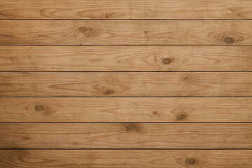 Fototapeta premium Close-up shot of horizontal wooden planks showcasing the natural grain and texture of the wood, perfect for backgrounds. Wooden texture, background