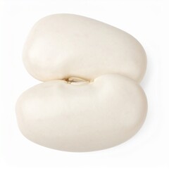 Cannellini Beans on Isolated White Background – Large White Italian Beans with Smooth Texture and Studio Lighting