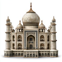 Obraz premium Taj mahal model isolated on white background