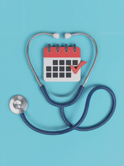 Healthcare Schedule Concept with Stethoscope and Calendar