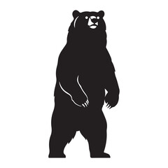 Black Bear Silhouette Vector illustration