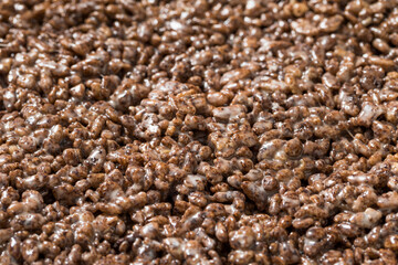 Homemade Chocolate Rice Crispy Treat Squares