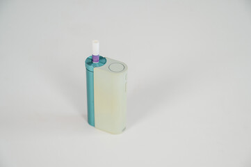 Electronic cigarette on a white background. Tobacco heating systems.