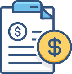 Financial Statement, Invoice, Budget, Expense Report, Accounting Document Icon