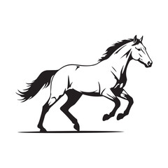 running stallion horse