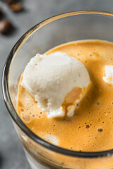 Homemade Coffee Affogato Gelato Ice Cream